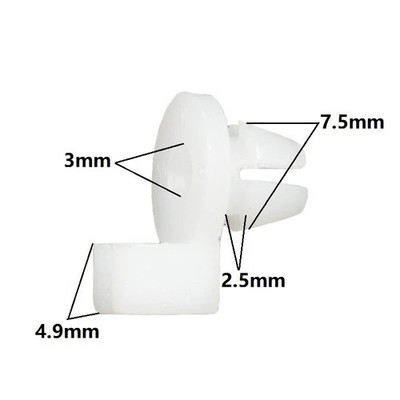 10x Stange Clips Auto Schloss Tür Kunststoff Rundkopf Draht Halter Nieten Befestigungen