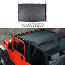 For 1987-2006 Jeep Wrangler Yj Tj Bikini Top Mesh Sun Shade Wind Uv Shield For 1987-2006 Jeep Wrangler Yj Tj Bikini Top Mesh Sun Shade Wind Uv Shield