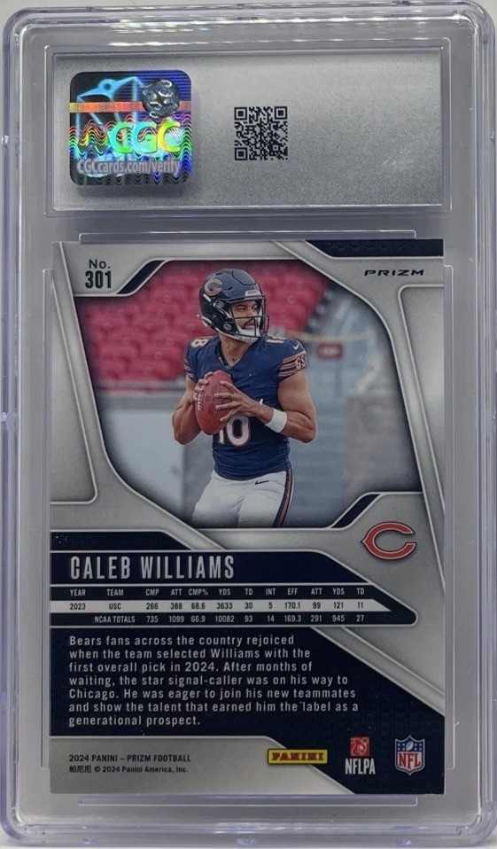 2024 Panini Prizm - Rookies Caleb Williams #301 Silver Prizm (RC