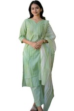 GoSriKi Women's Rayon Viscose Straight Printed Kurta with Pant  Dupatta