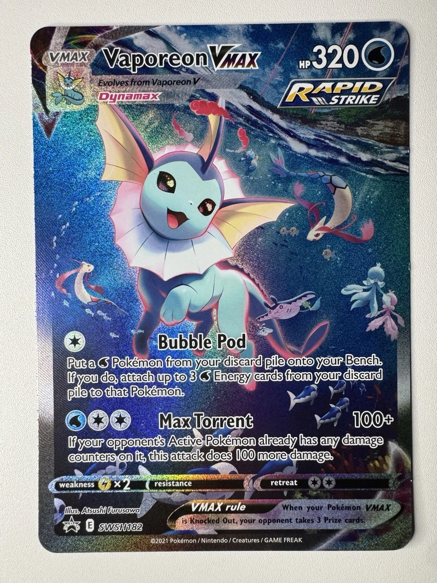 Vaporeon VMAX SWSH182 ポケモンカード Vaporeon VMAX SWSH182 SWSH: Sword & Shield Promo Cards for sale | eBay