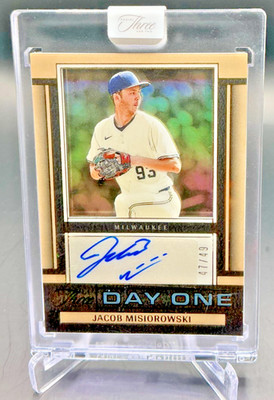 2025 Panini Three & Two JACOB MISIOROWSKI Day One Encased AUTO 47/49 Brewers
