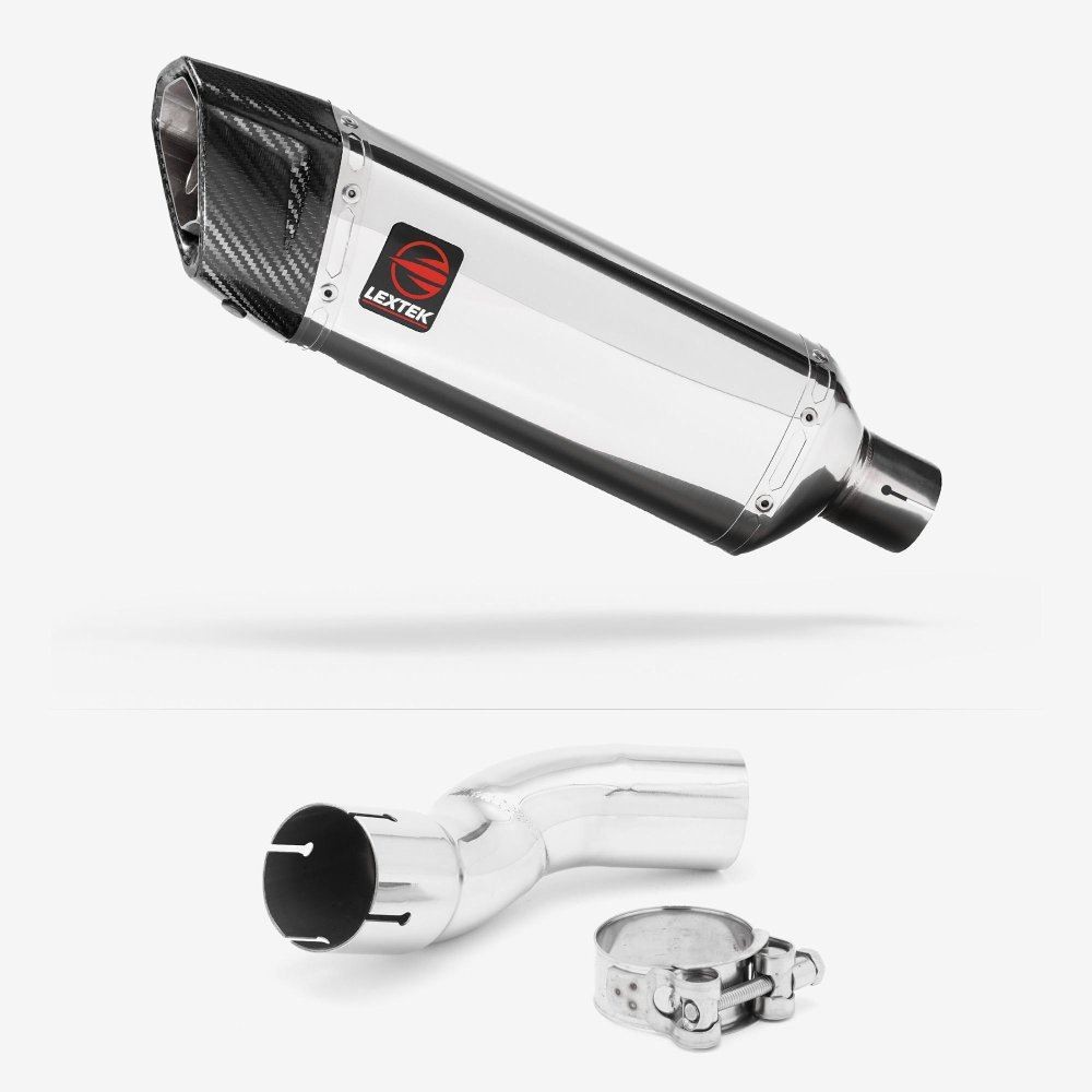 Lextek SP4 Polished Stainless Steel Exhaust 300mm for Kawasaki Z H2 (20-23)