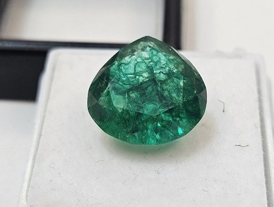 Best Loose Gemstone Green Colombian Emerald 7-9 Ct Pear Cut EGL CERTIFIED