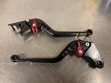 Honda CBR250R CBR300R CBR500R CB500F Black & Red Adjustable Alloy Levers Long