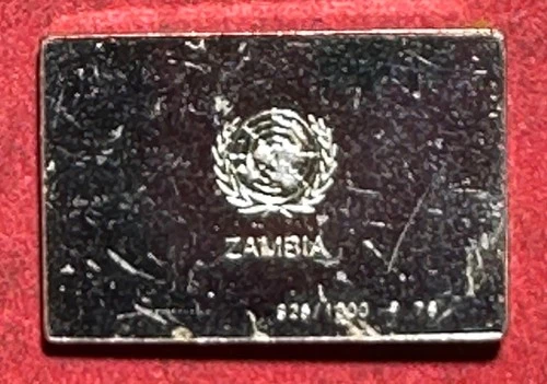 Vintage US .925 FINE STERLING SILVER Zambia 1.46 Grams! Old Bullion Mini Bar!