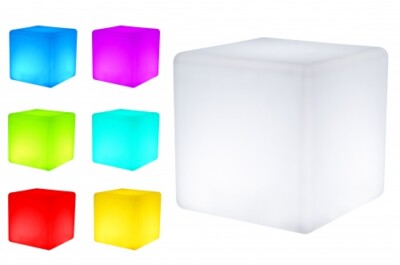 7even LED-Cube 40cm mit Sound Mode, musikgesteuerter Farbwechsel, Fernbedienung,