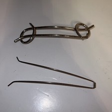 Vintage Silver Metal Hair Barrette Needs Repair