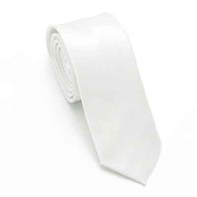 Men Blank Sublimation Tie Solid Color White DIY Heat Transfer Polyester Necktie