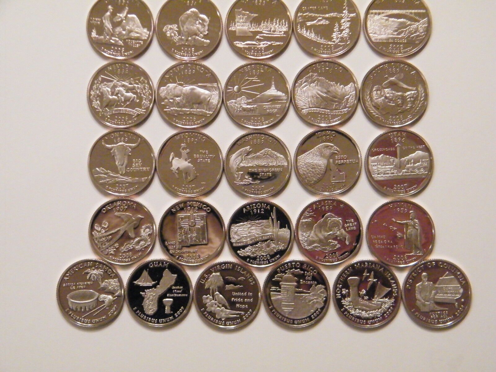 1999-2009 S -State Quarters Clad Proof - Complete 50 Coins  & DC Territories set