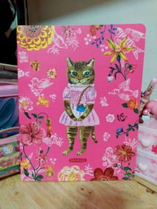 Anthropologie Nathalie Lete Pink Dress Princess Flora Cat Note Book 14 Ebay