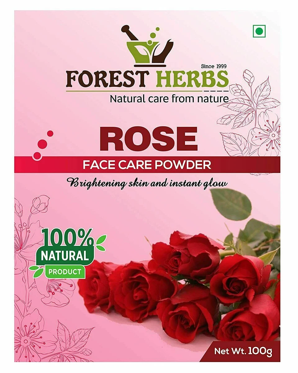 Rose Petal Powder For Skin, Face Pack for Fairness, Tanning & Glowing Skin  100g