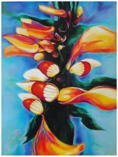 Decor Flower painting Poster. Fine Graphic Art. Floral. home Wall Design 1340