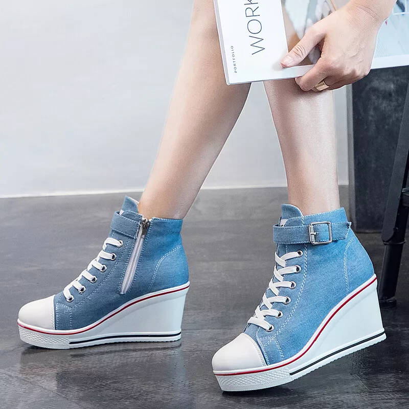 Wedge canvas shoes uk top