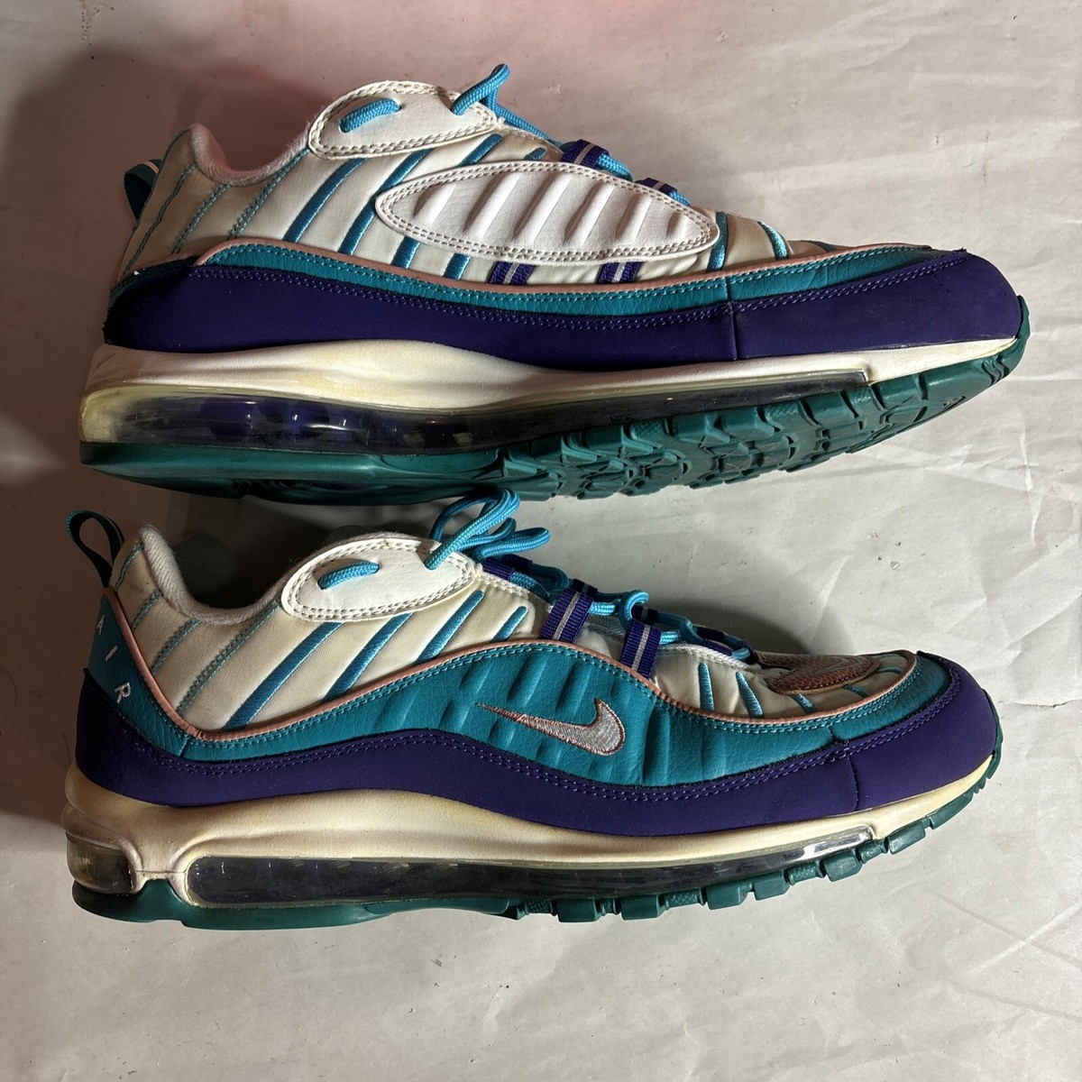 Nike Air Max 98 Spirit Teal Charlotte Hornets Size 13 Sneakers w 