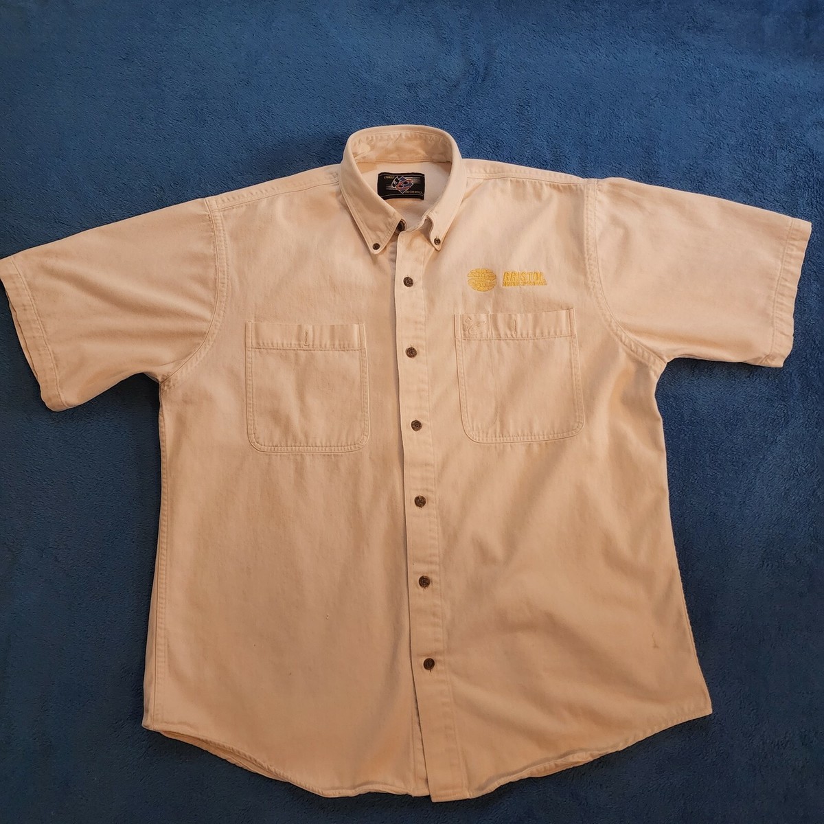 ウェア Bristol VTG Bristol Motor Speedway Mens Short Sleeve Button Down Chase