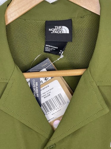 NEU The North Face Herren First Trail Knopfleiste Hemd Grün Größe Medium M Neu mit Etikett