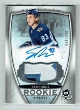18-19 UD Upper Deck The Cup  Sami Niku  /249  Rookie  Patch  Auto