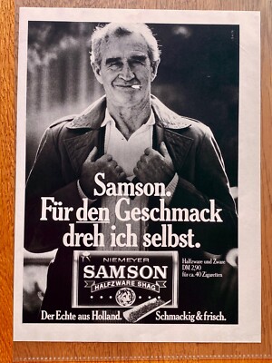 Samson Tabak Halfzware Shag Original 1978 Vintage Advert Werbung Reklame