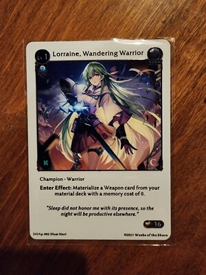 Grand Archive TCG Kickstarter Lorraine Wandering Warrior WHITE