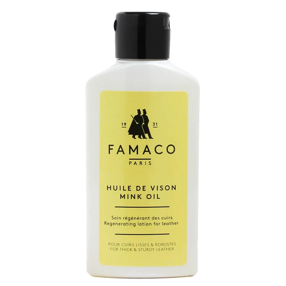 Olio di Visone per la Cura delle Scarpe in Pelle Grassa - Famaco Paris Huile de