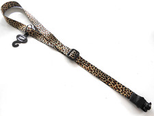 Leopard 1" Classic Mandolin Ukulele Strap Sling Leather Hook Protector - UK Made