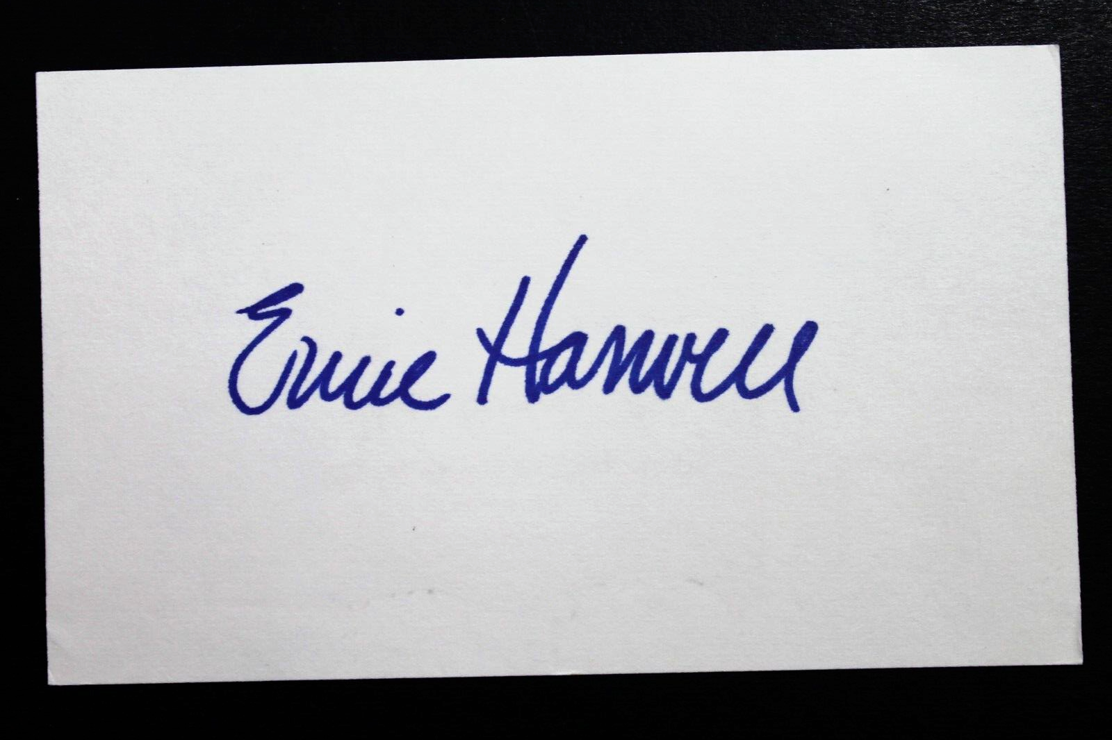 Ernie Harwell (d.2010) Detroit Tigers Announcer Autographed 3x5 Index Card JSA