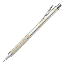Pentel GraphGear 1000 Precision Drafting Mechanical Pencil 0.9mm Silver/Yellow