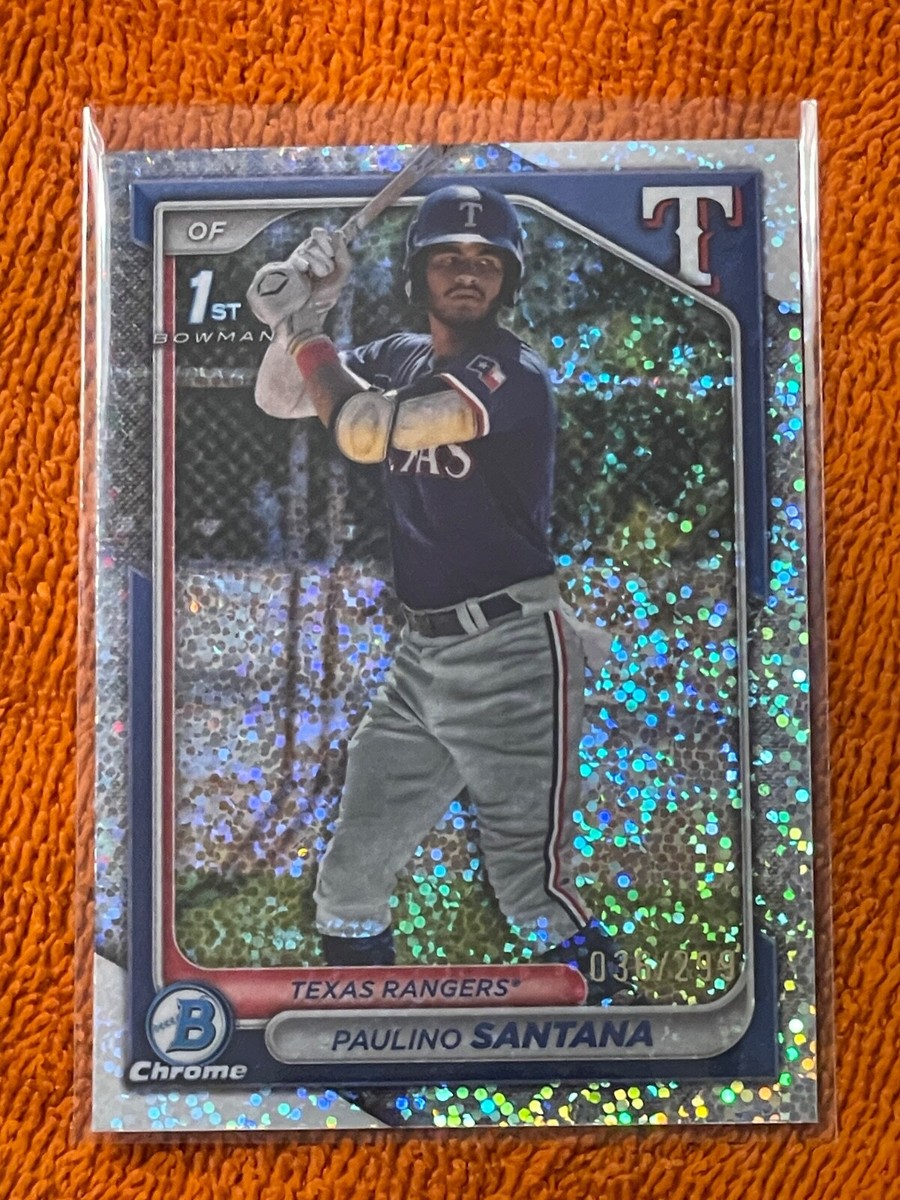 2024 BOWMAN CHROME PAULINO SANTANA SPECKLE REFRACTOR 036/299 BCP 