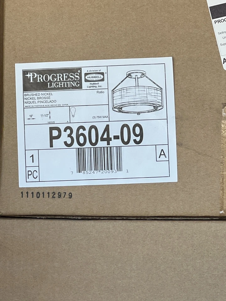 Progress Lighting P3604-09 Relación 3 Luces Montaje Semi-Al ras Cepillado N B01H5KYNLE Foto 2 de 2