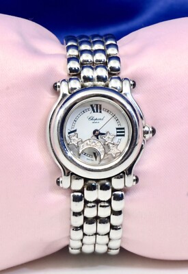 Women's Chopard Happy Sport Stainless Steel watch w/Diamonds Ref.8245 & box