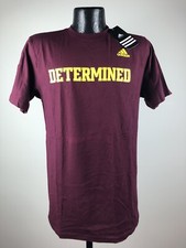 Men  s Adidas Climalite Ultimate Tee Determined Maroon Cotton SS Shirt Medium
