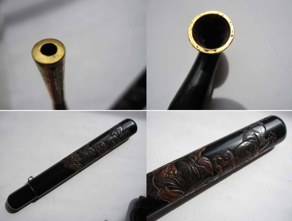 Golden Smoking Pipe Tobacco Holder eBay