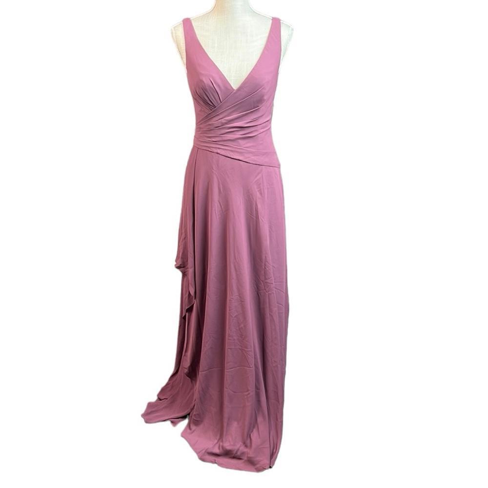 NWT DB Studio Sleeveless Pleated Maxi Dress Pink Chiant Womens Size 4  Bridesmaid | eBay