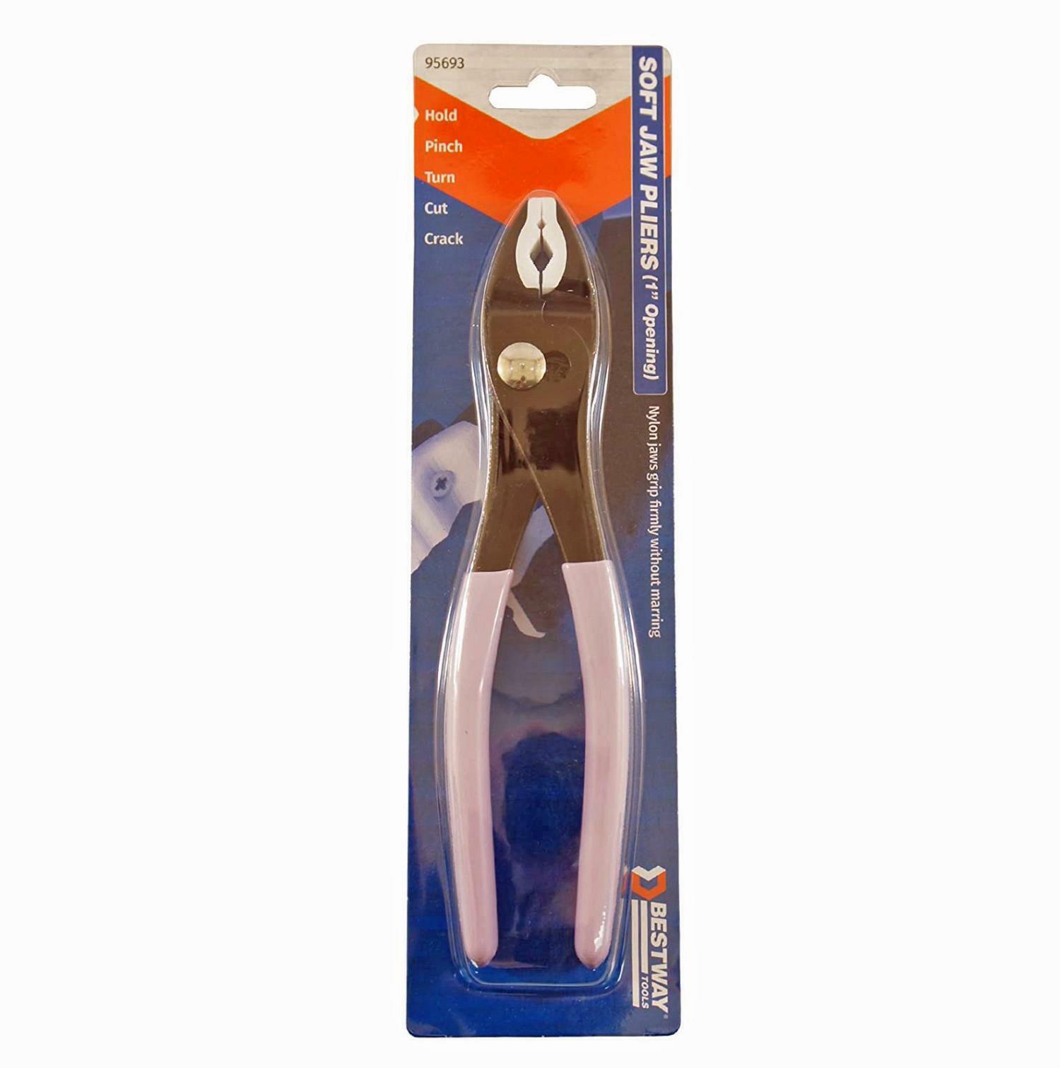 BestWay Tools 95693 8 Slip Joint SOFT JAW PLIERS Nylon Jaw