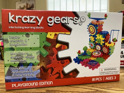 Gear Building Toy Set Interlocking Learning Blocks Motorized Spinning ...