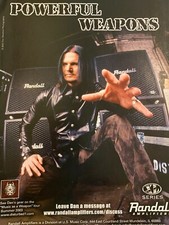 Disturbed, Dan Donegan, Randall Amplifiers, Full Page Promotional Ad