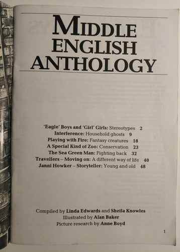 Middle English Anthology 1985 - 1986 RARE Staple Bound - Bild 3 von 5