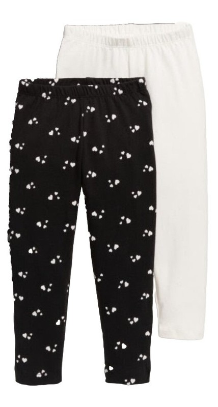 New 2-Pack Full-Length Leggings for Toddler Girls Size 4T