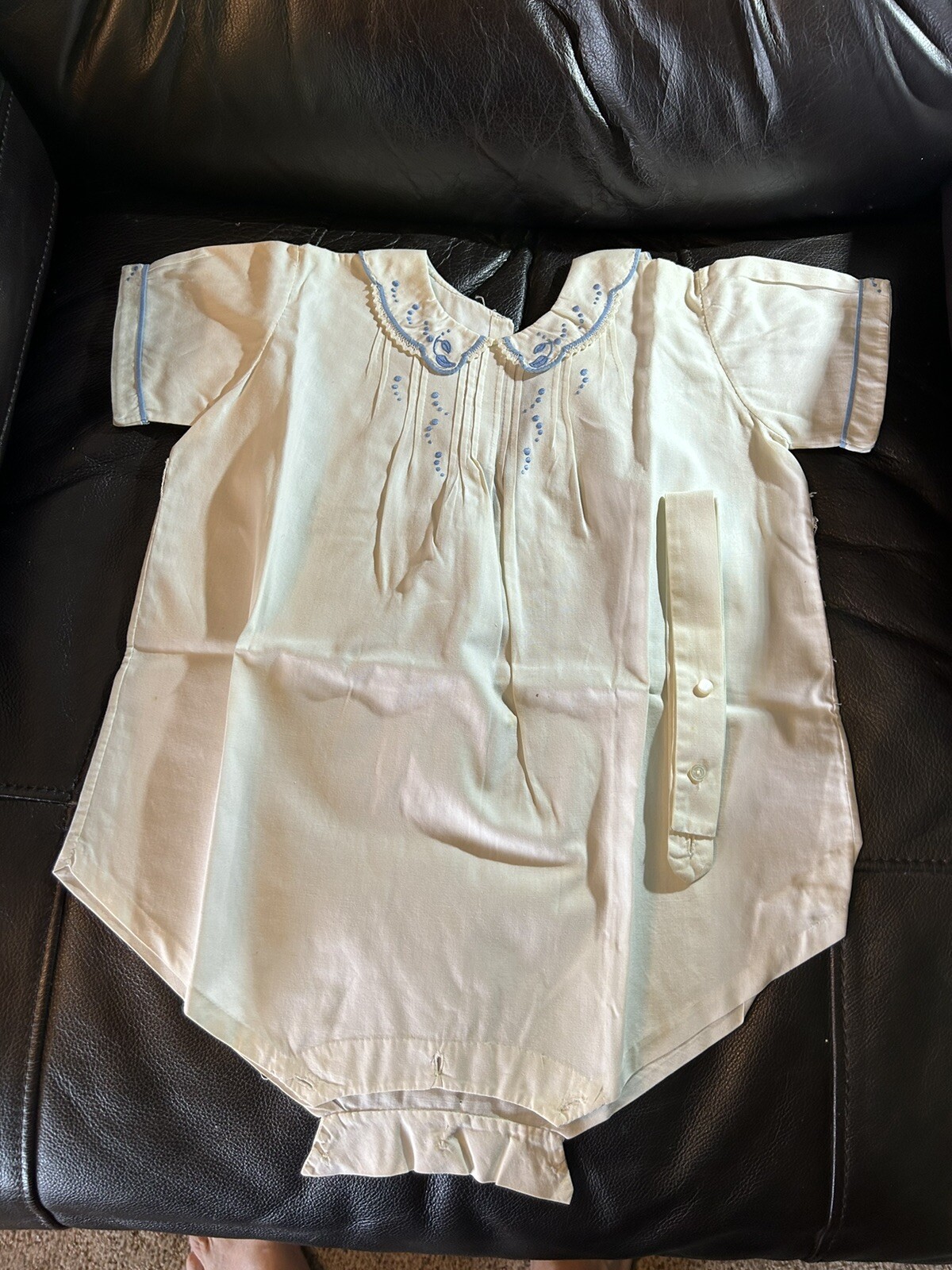 Vintage baby Romper . 1940s. Hand Embroidered, Homema… Gem