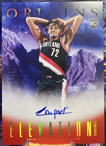 2023-24 Origins Rayan Rupert Rookie RC Red Elevation Auto /49 Trail Blazers