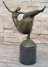 Nude Abstract Original Modern Art Abstract Brown Patina Ballerina Bronze Decor