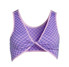 No Boundaries Juniors' Seamless Reversible Twist Bralette Purple Size S NEW