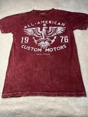 Helix Medium Eagle Shirt Red Graphic Short Sleeve Youth/young Teen See Photos