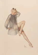 ALBERTO VARGAS Art Poster or Premium Canvas Print "Sleepy Time Gal" #89