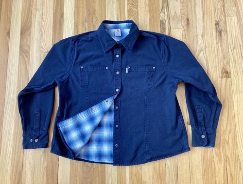 CARHARTT Black Canvas Flannel Lined 
