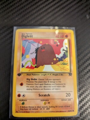 Pokémon TCG Diglett Team Rocket 52 Regular 1st Edition Common