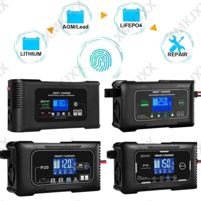 7A-25A Batterie Ladegerät 12V-48V LiTime LiFePO4 AGM GEL SLA Impuls Reparatur