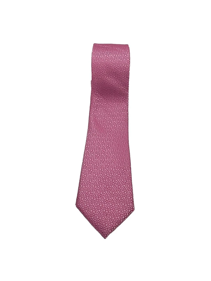 Corbata larga ajustada texturizada rosa alfani para hombre baile de graduación 61" x 2,5" Foto 4 de 4