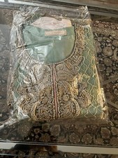 Sana Safinaz Original New Condition 3 Peice Seagreen Intricate Work Made To Orde
